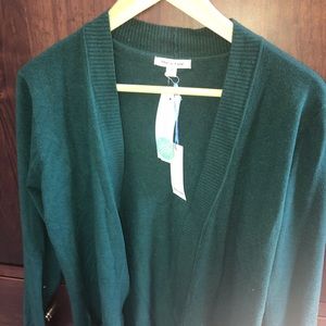 Hunter Green open Cardigan Size M Tea N Rose